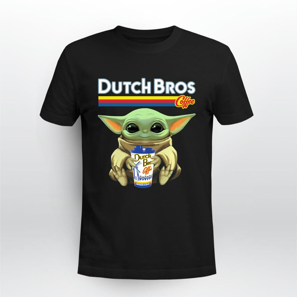Baby Yoda Drinks Dutch Bros Coffee Shirt, Classic Style T-Shirt, Premium Shirt