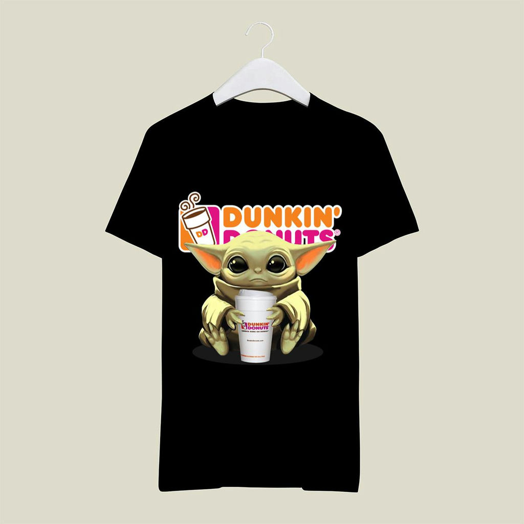 Baby Yoda Hug Dunkin Donuts Funny Shirt, Classic Style T-Shirt, Premium Shirt