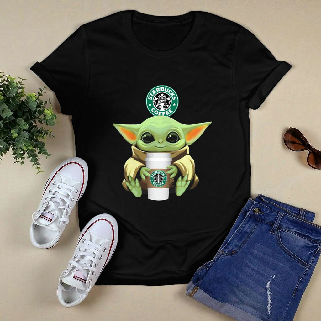 Baby Yoda Hug Starbucks 1 Shirt, Classic Style T-Shirt, Premium Shirt