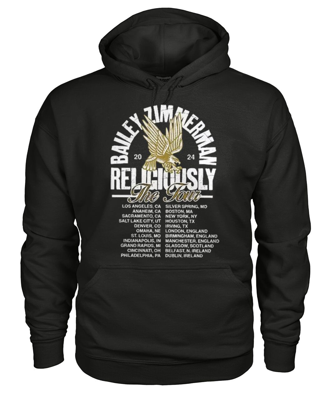 Bailey Zimmerman Religiously Tour 2024 T Hoodie, Premium Hoodie, Fan Hoodie