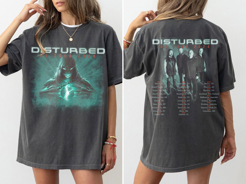 Disturbed Us Tour 2024 Shirt, Disturbed Band Fan Shirt, Singer Shirt, Ablum Music Shirt, Fan Shirt, Trend Shirt