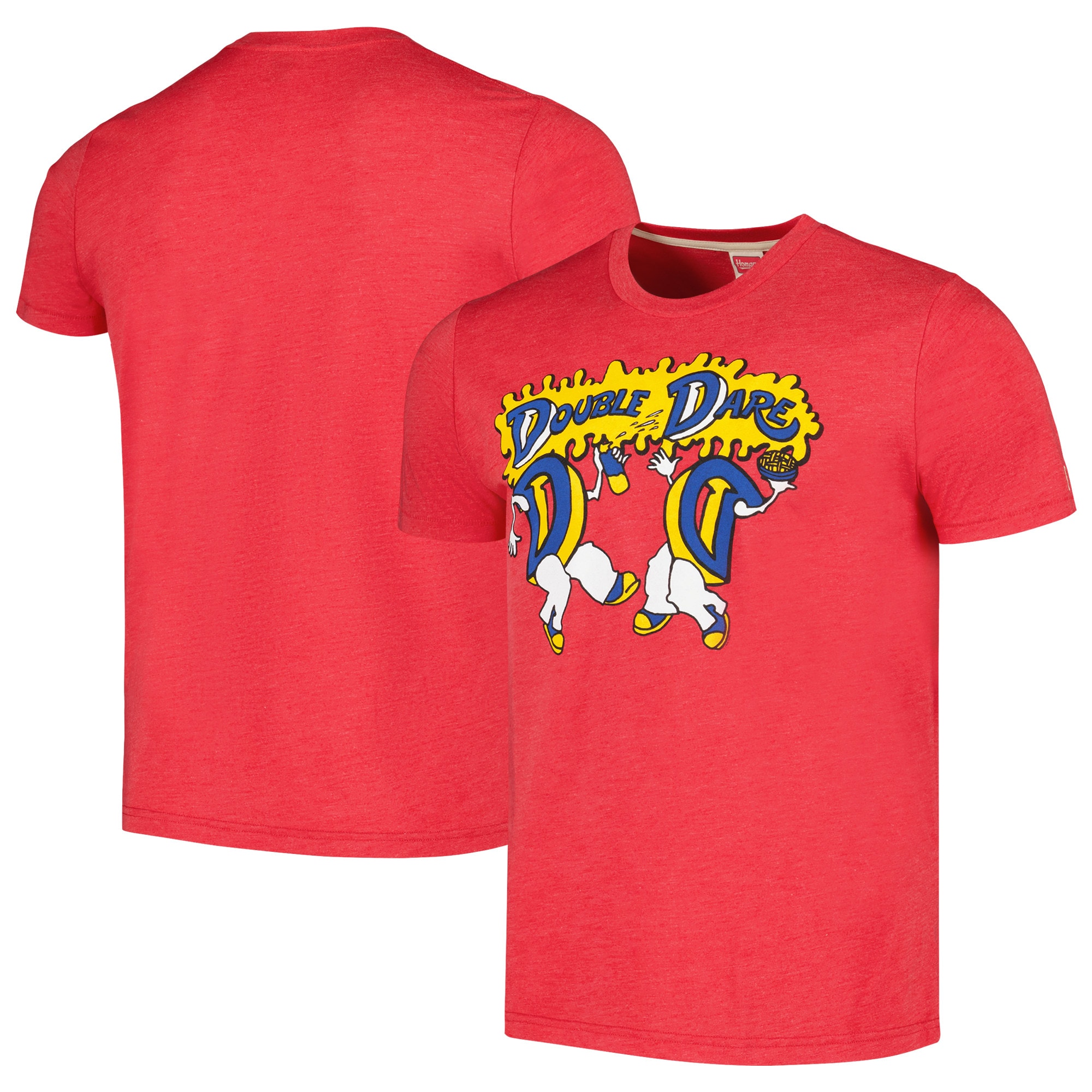 Homage Red Double Dare Tri-Blend Shirt, Classic Style T-Shirt, Premium Shirt