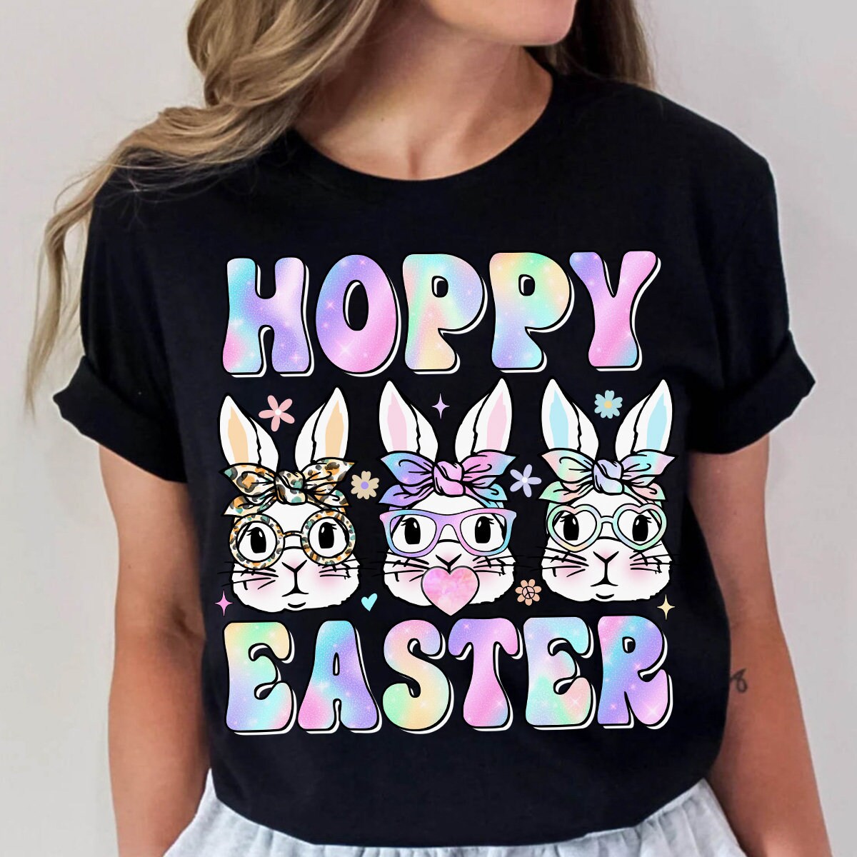 Hoppy Easter Glittershirt, Easter Shirt For Boy, Easter Shirt For Women, Easter Shirt, Gift Easter
