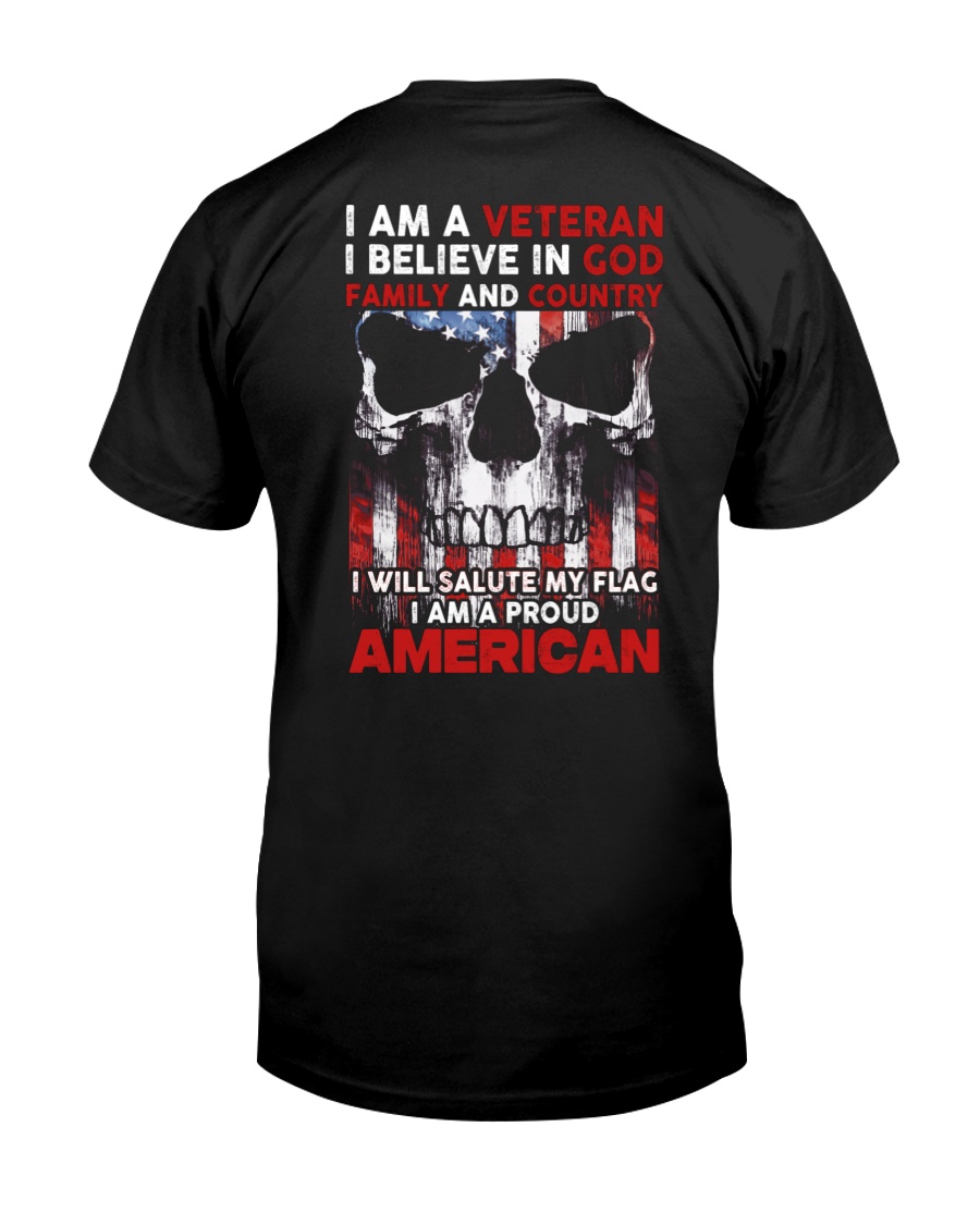 I Am A Veteran I Believe God Family American Veteran Premium Tee, Classic Style T-Shirt