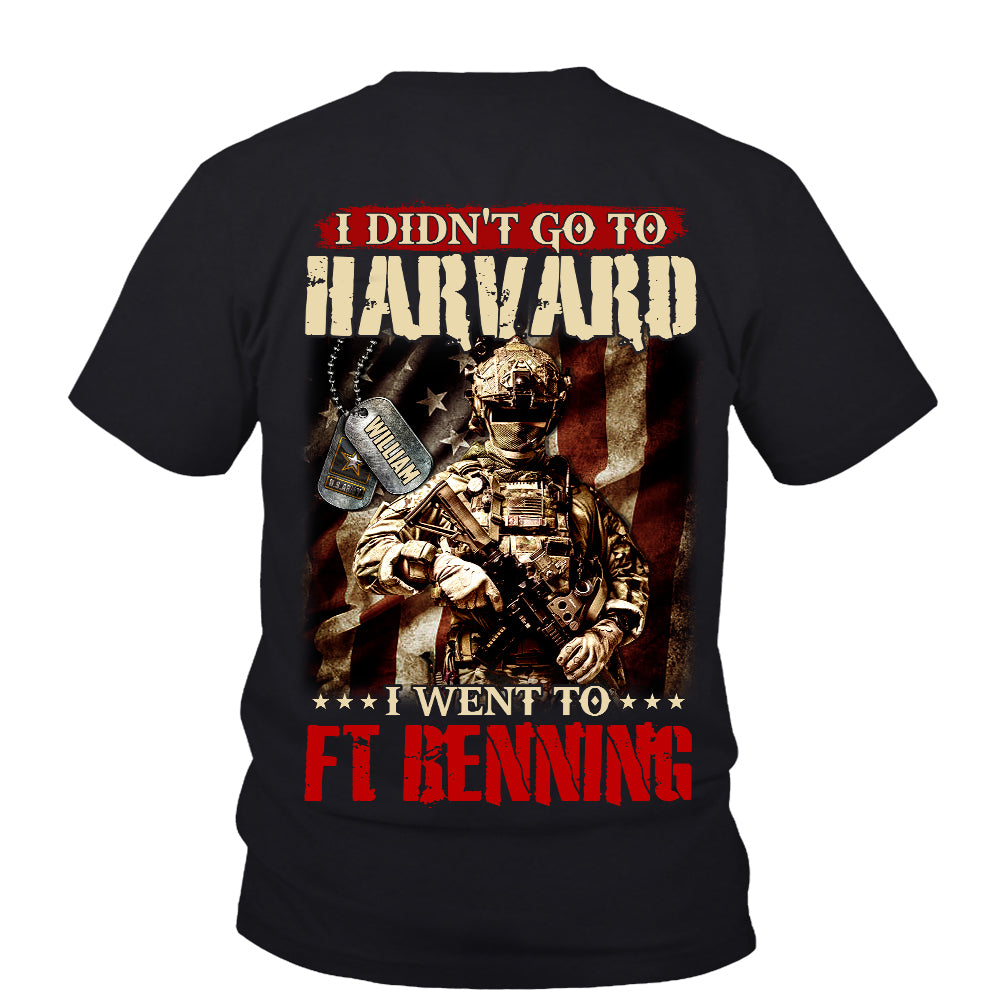 I Didn'T Go To Harvard I Went To Military Base Vintage S Shirt, Personalized Shirt For Veteran