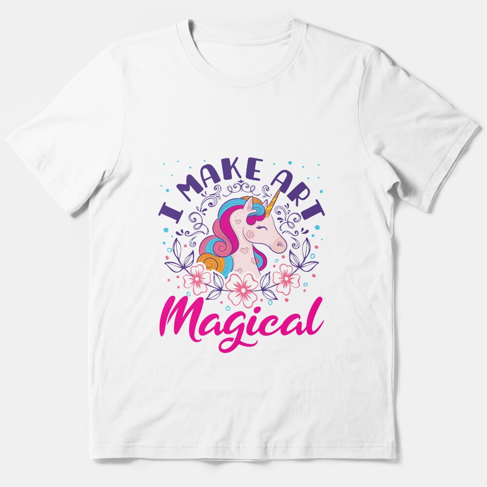 I Make Art Magical Cute Art Teacher Unicorn Essential T-Shirt