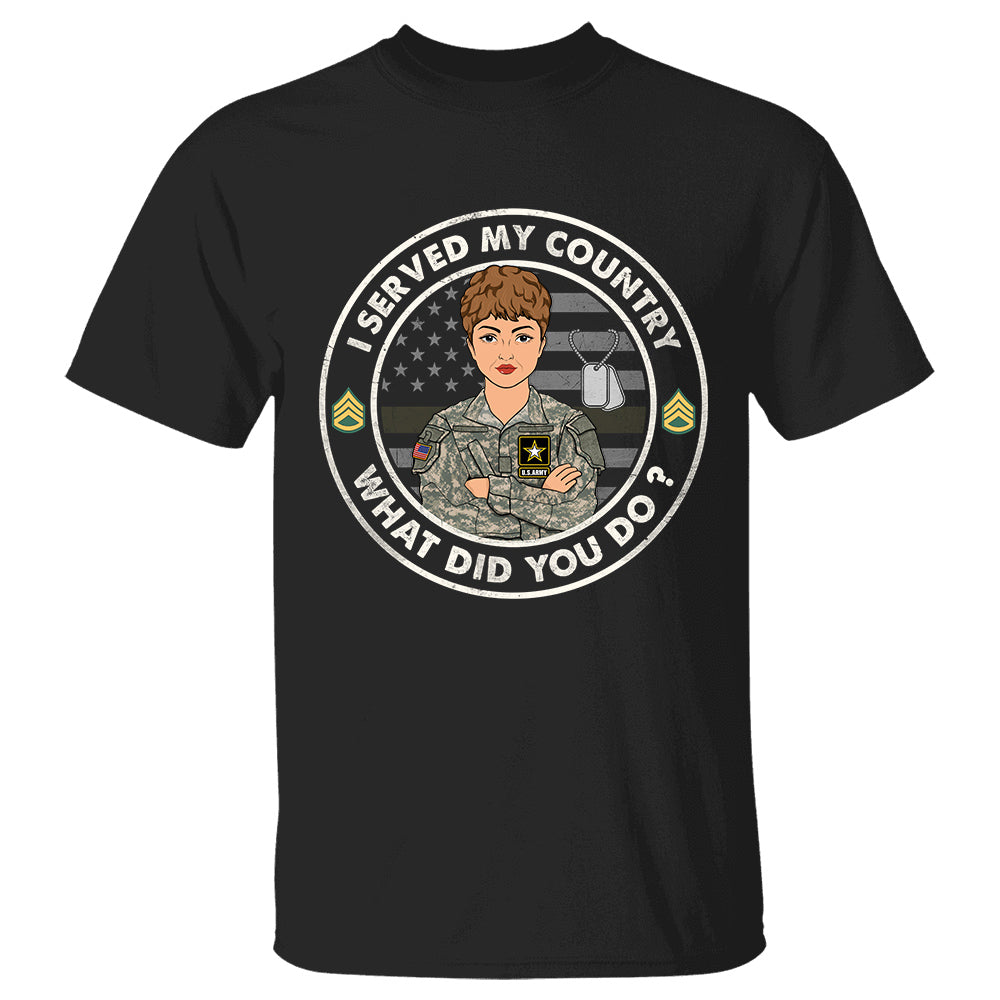 I Served My Country What Did You Do Personalized Shirt Gift For Veteran Shirt, Personalized Shirt For Veteran