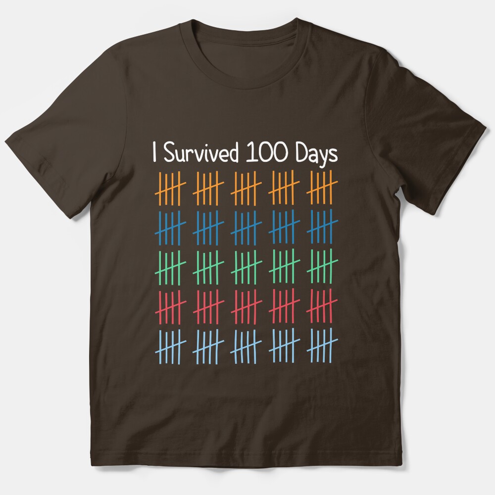 I Survived 100 Days Of School, Teacher Valentine Gift, Teacher Shirt, Back To School Gift, Back To School Essential T-Shirt