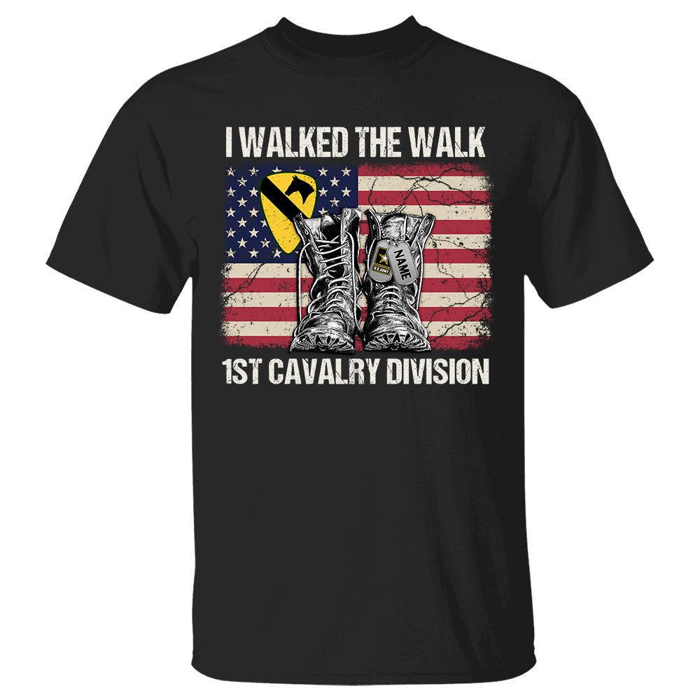 I Walked The Walk Military Division Shirt, Personalized Shirt For Veteran