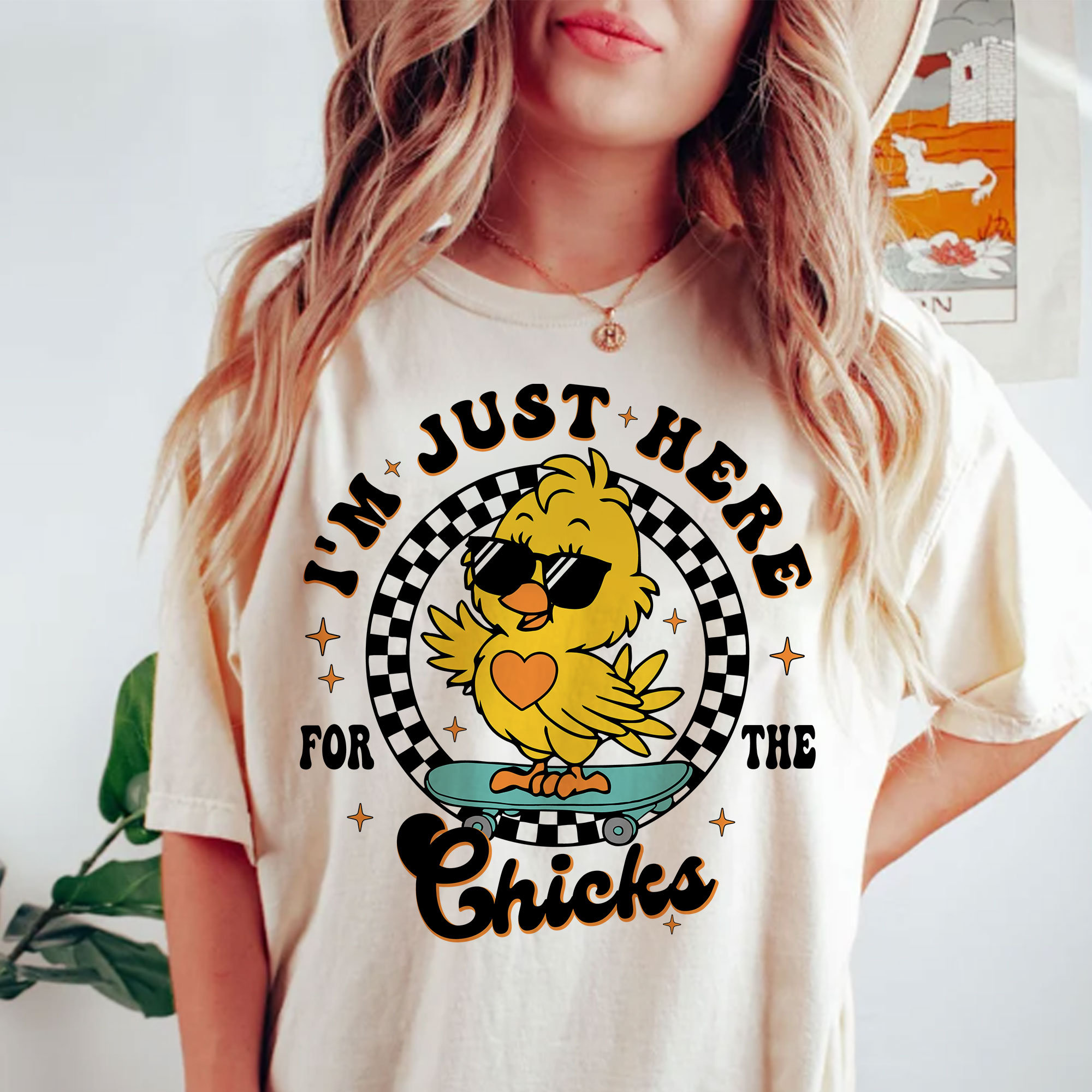 Im Just Here For The Chicksshirt, Easter Shirt For Boy, Easter Shirt For Women, Easter Shirt, Gift Easter