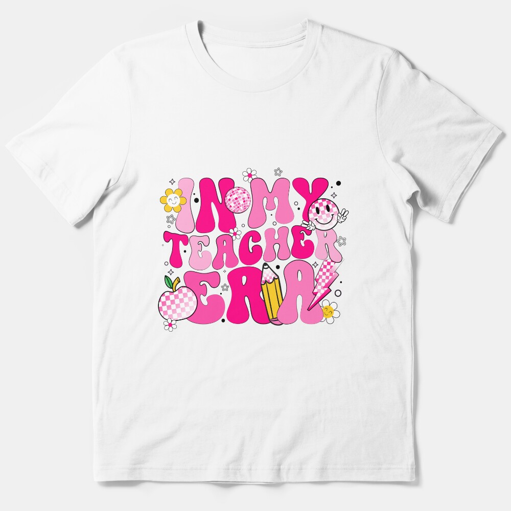 In My Teacher Era 100 Day Of School Teacher Appreciation Retro Groovy Essential T-Shirt