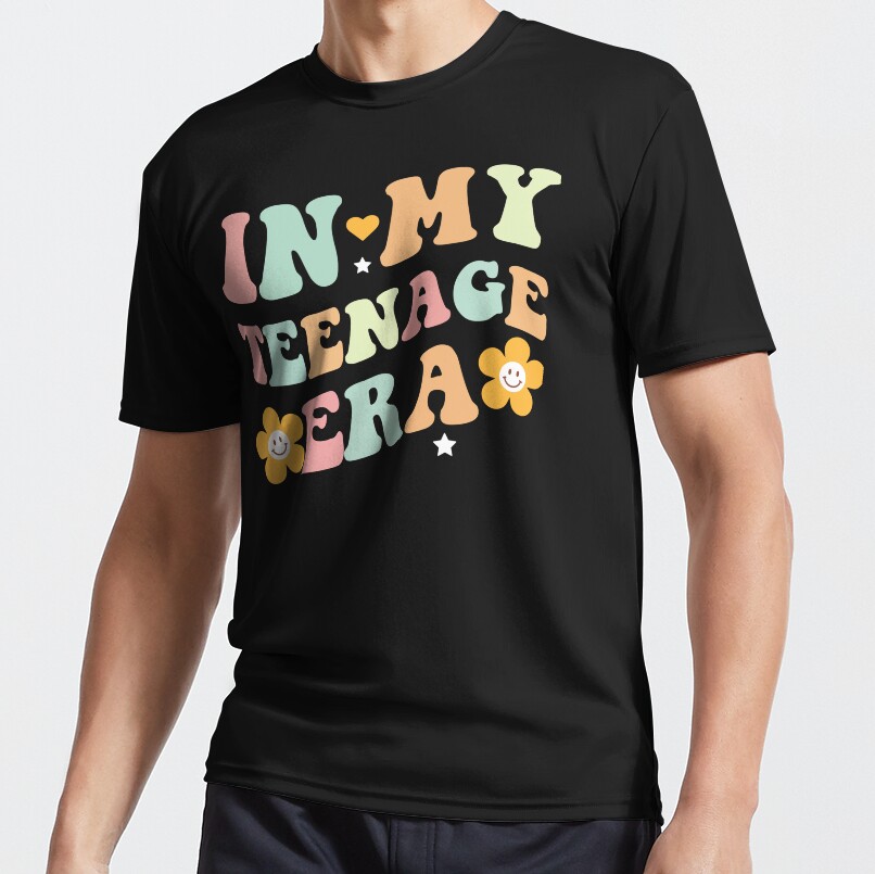 In My Teenage Era Groovy Kindergarten Back To School T-Shirt Active T-Shirt