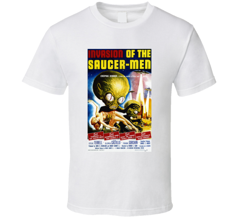 Invasion Of The Saucer 1950S Vintage Retro Movie T Shirt, Classic Style T-Shirt, Premium Shirt