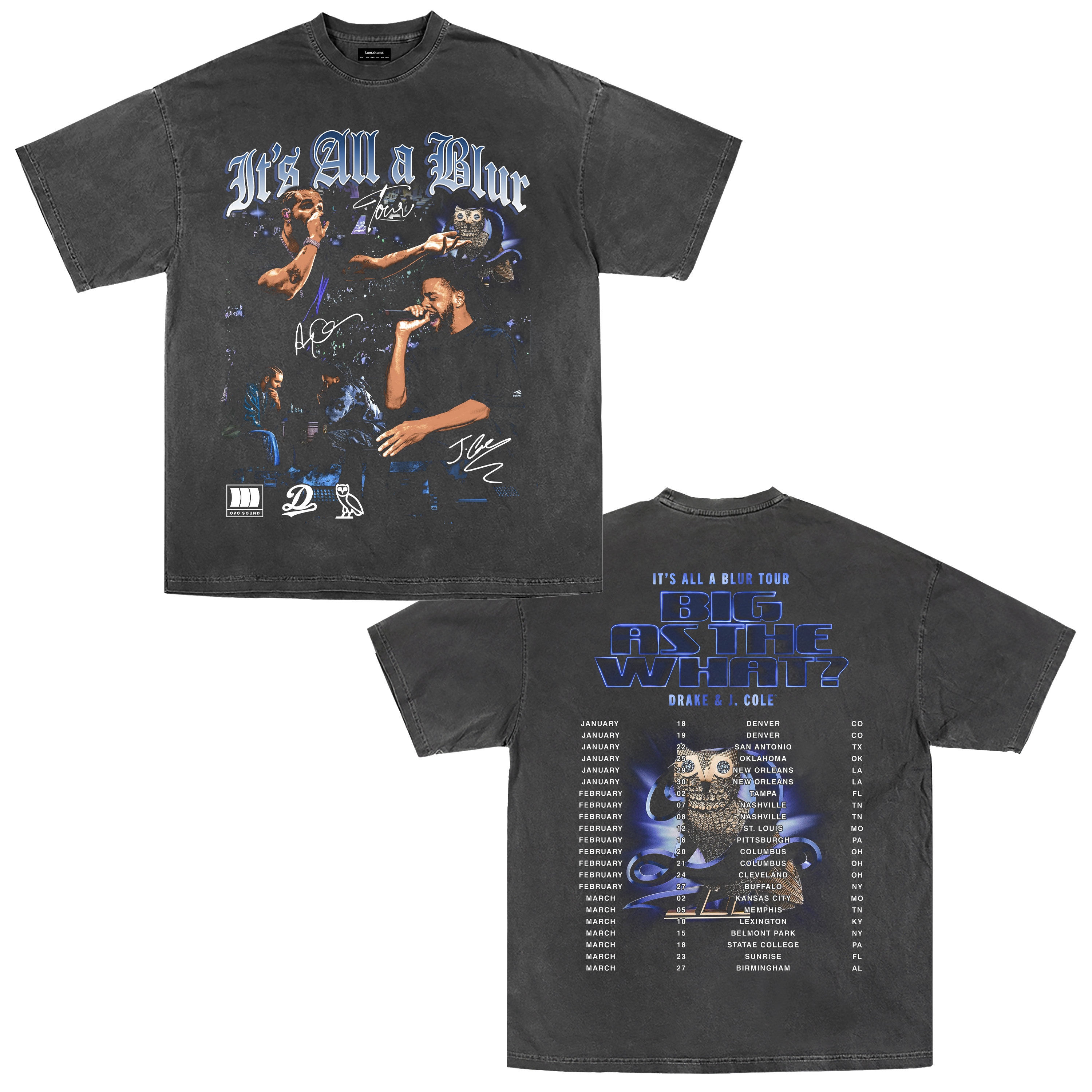 It’S All A Blur Big As The What 2024 Tour Drake J Cole Fan Rap T-Shirt