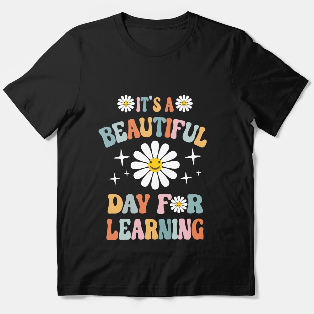 Its Beautiful Day For Learning Retro Teacher Students Women Essential T-Shirt