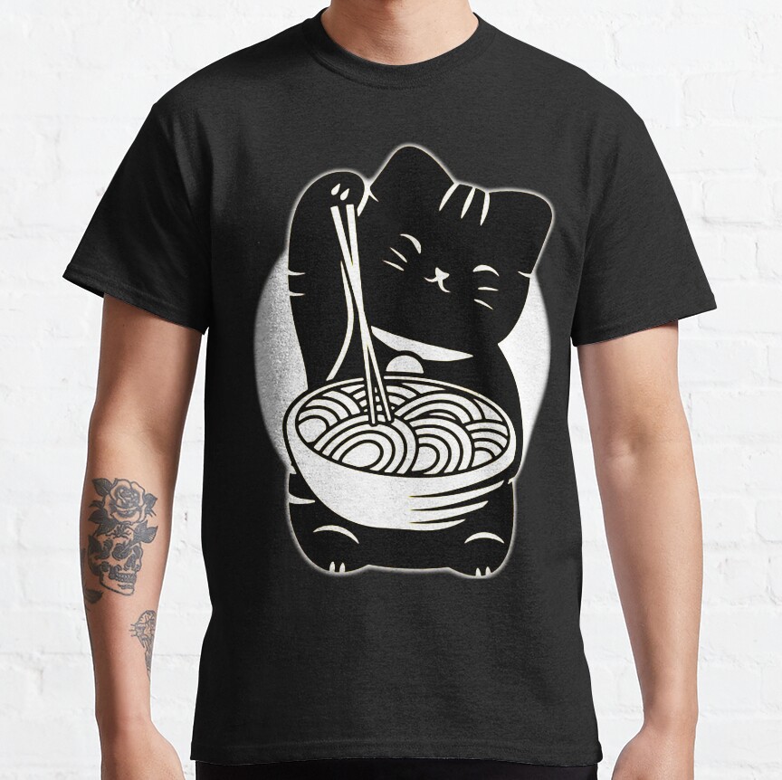 Japanese Noodle Cat Classic T-Shirt