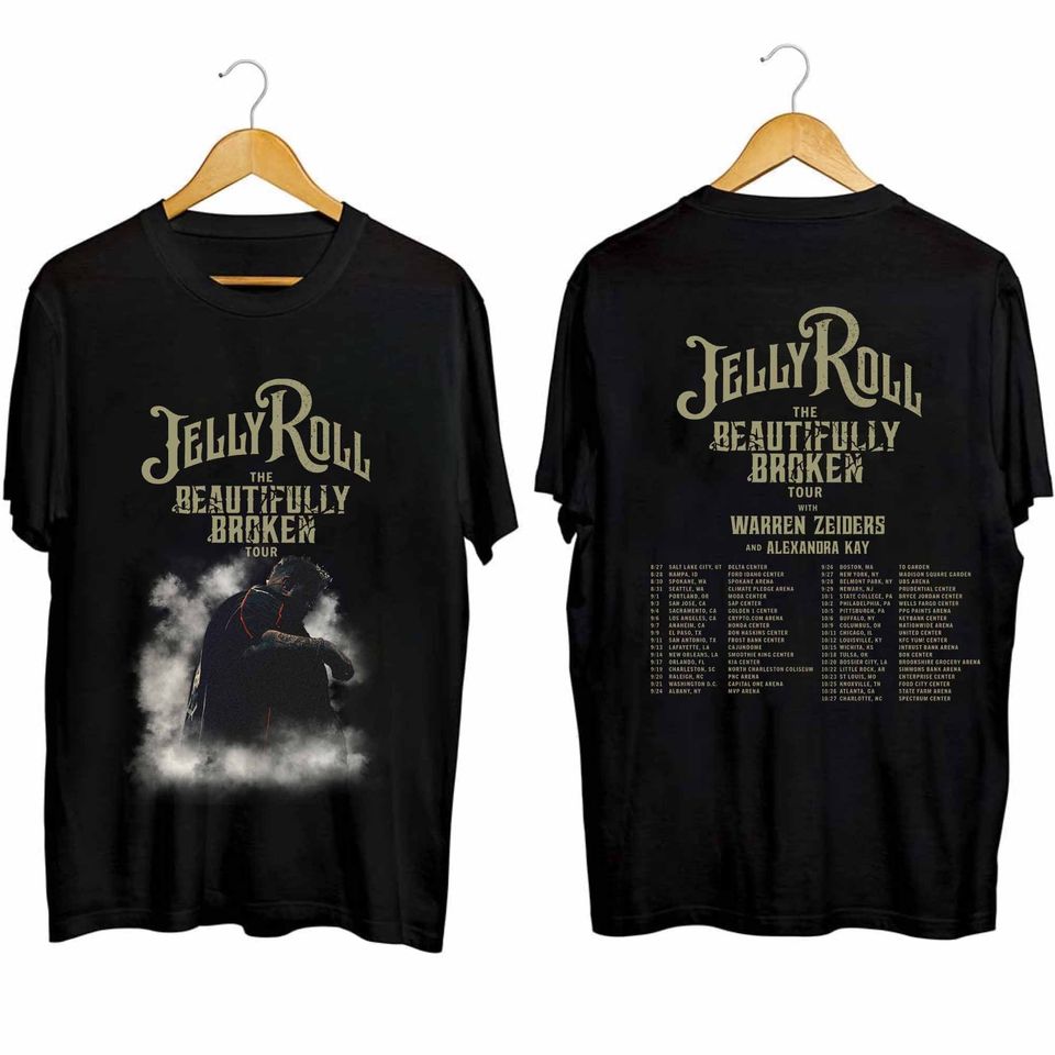 Jelly Roll The Beautifully Broken Tour 2024 Shirt, Singer Shirt, Ablum Music Shirt, Fan Shirt, Trend Shirt