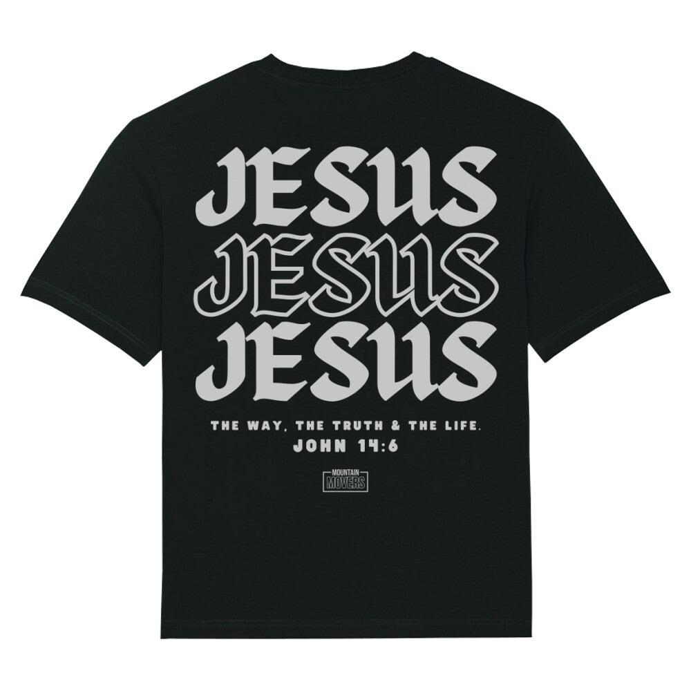 Jesus (John 14:6) Oversized Shirt, Unisex Backprint