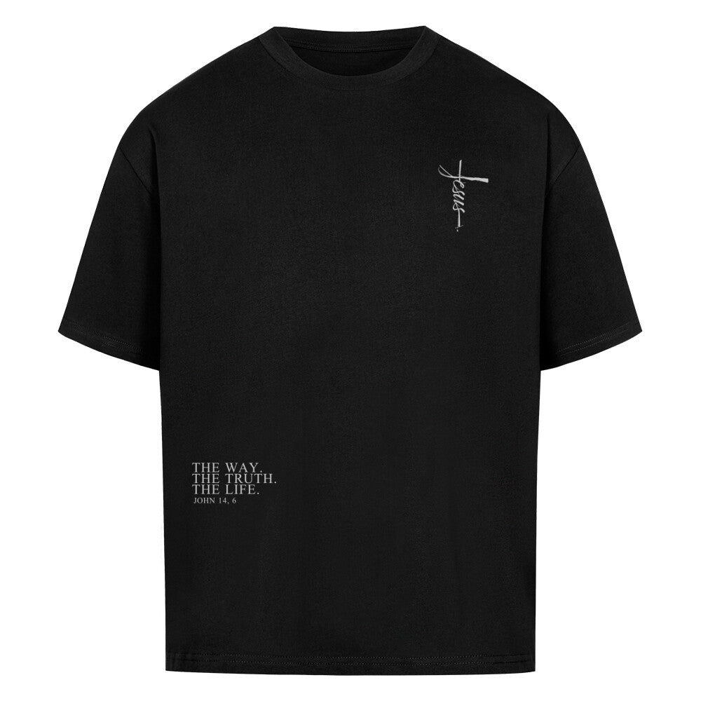 Jesus Cross Front Premium Oversized Shirt, Unisex