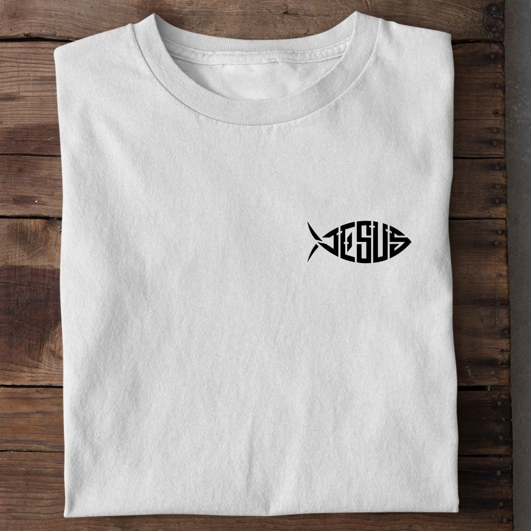 Jesus Fish Minimalistisch Shirt, Unisex