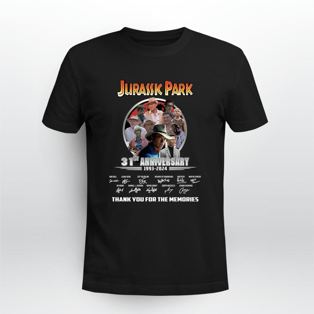 Jurassic Park 31St Anniversary 1993 2024 Thank You For The Memories Shirt, Classic Style T-Shirt, Premium Shirt