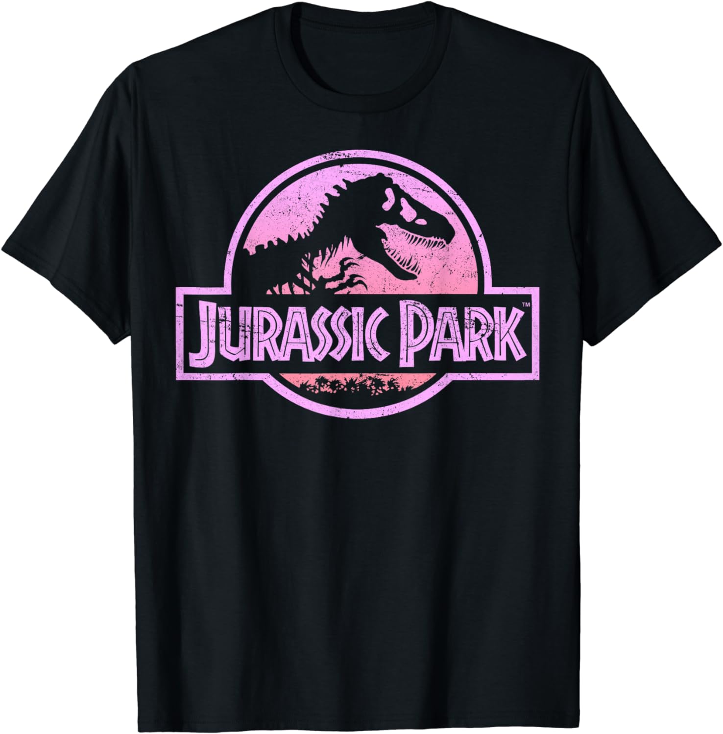 Jurassic Shirt, Jurassic Park Retro Neon Pink Logo Graphic T-Shirt T-Shirt, Premium Shirt