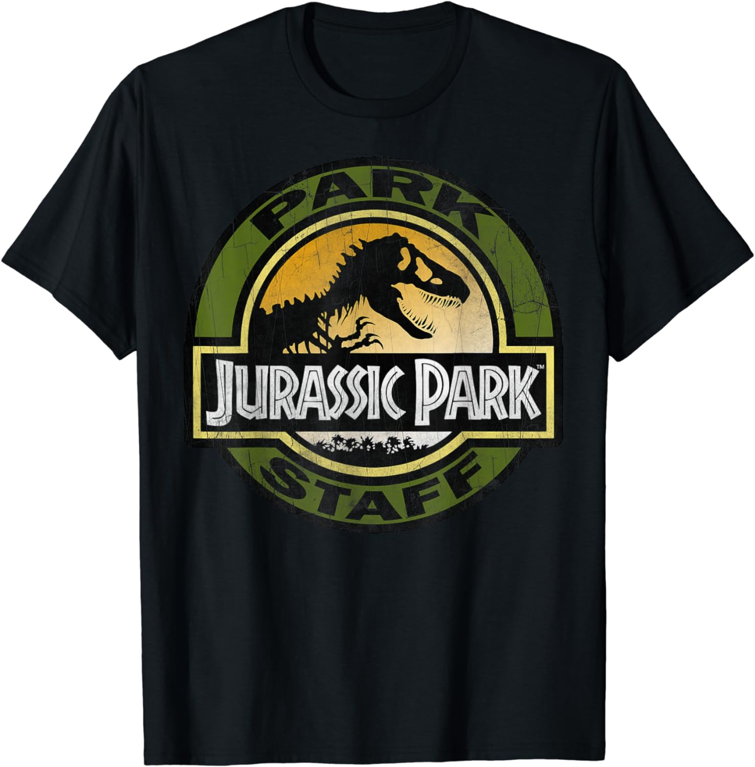 Jurassic Shirt, Jurassic Park Staff Retro Distressed Logo Graphic T-Shirt T-Shirt, Premium Shirt