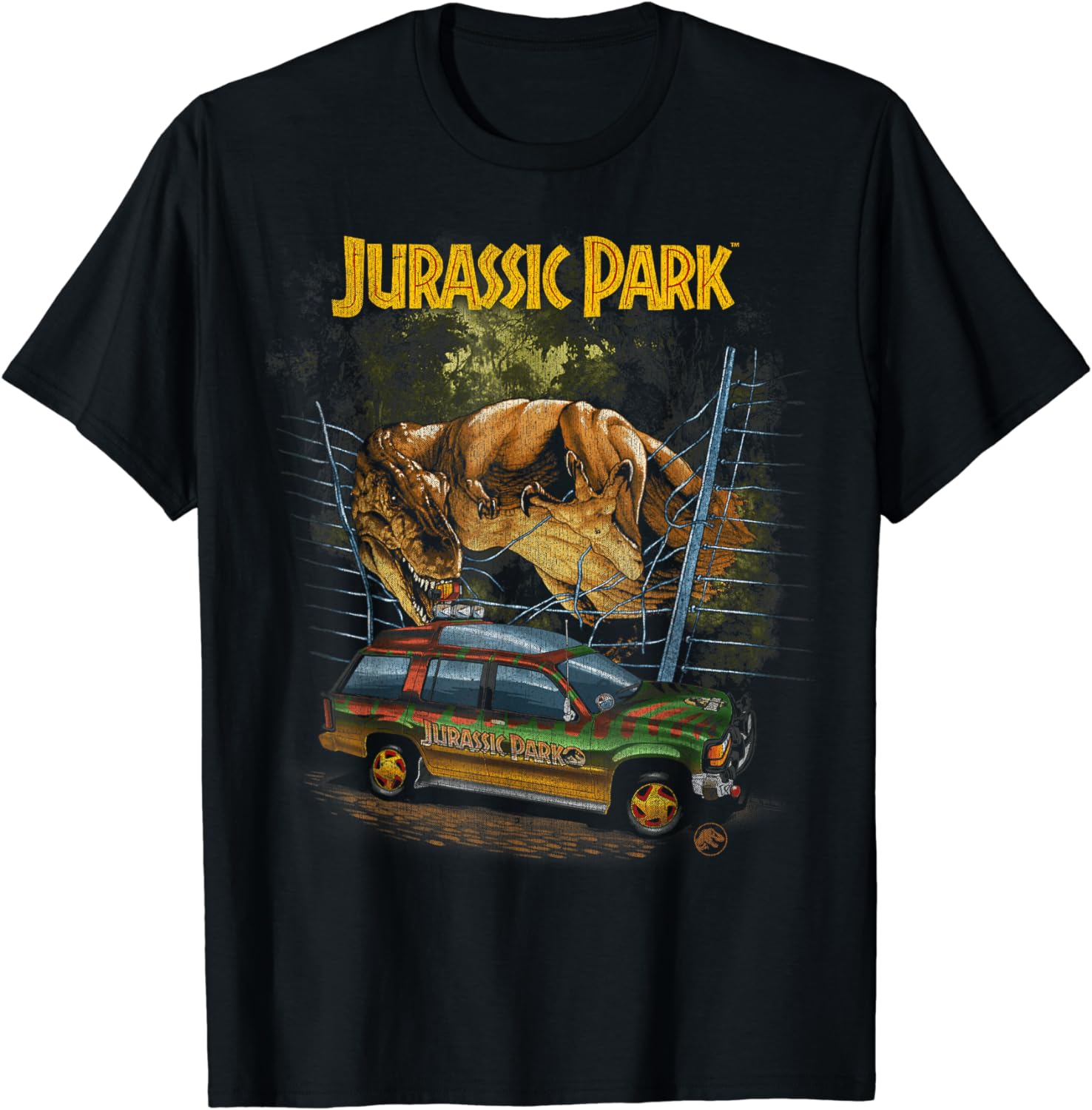 Jurassic Shirt, Jurassic Park Vintage T-Rex Break Out T-Shirt, Premium Shirt