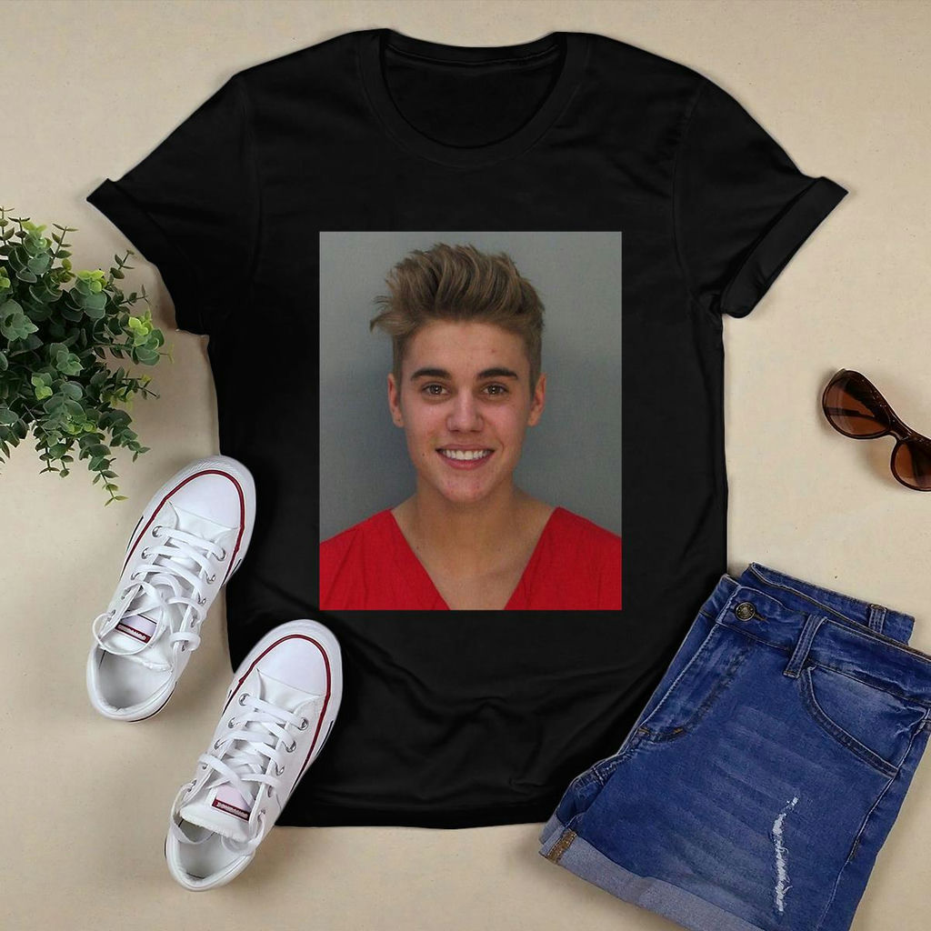 Justin Bieber Mugshot Singer T-Shirt, Classic Style T-Shirt, Premium Shirt