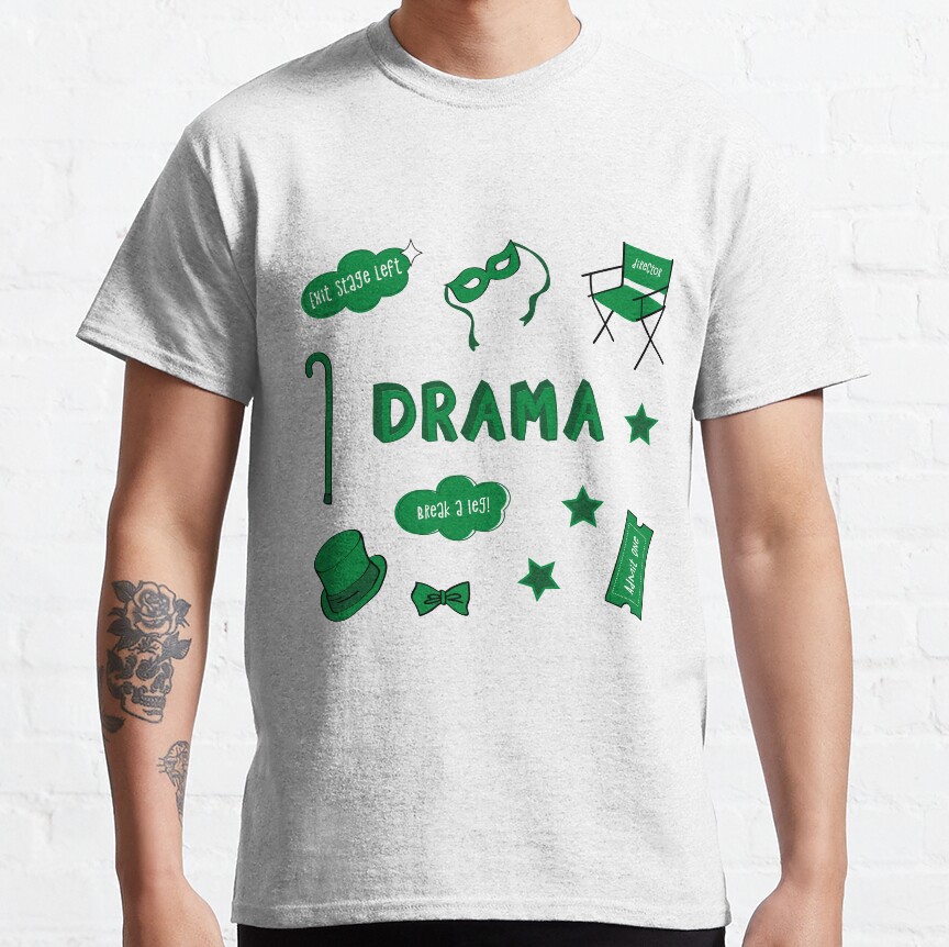 Kelly Green Drama School Subject Sticker Pack Classic T-Shirt