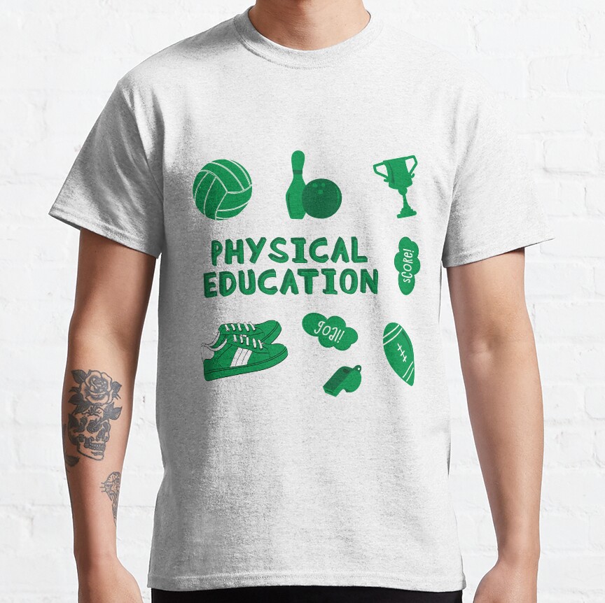 Kelly Green Physical Education School Subject Sticker Pack Classic T-Shirt