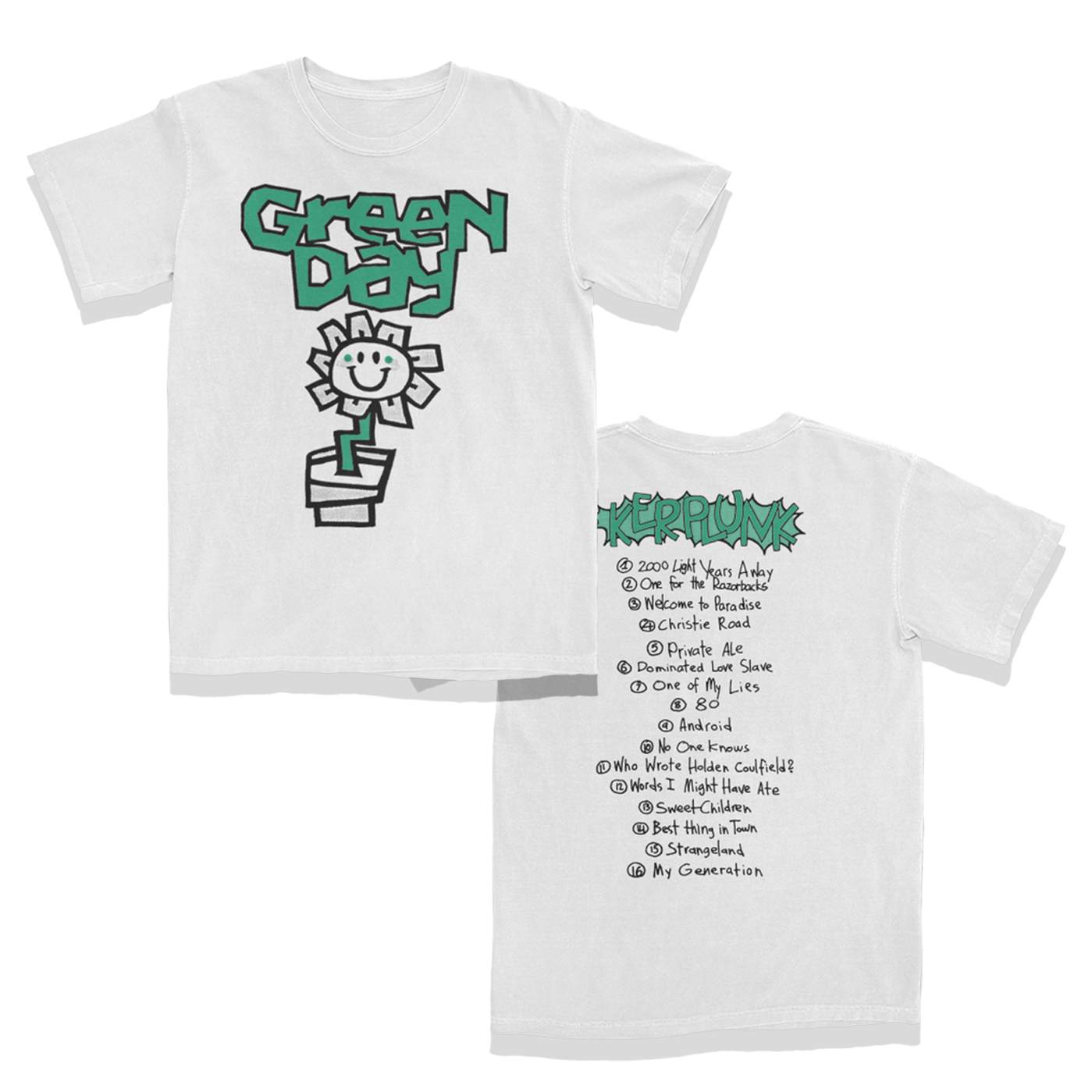Kerplunk Flower Tracklist T-Shirt, Classic Style T-Shirts, Premium New Shirt