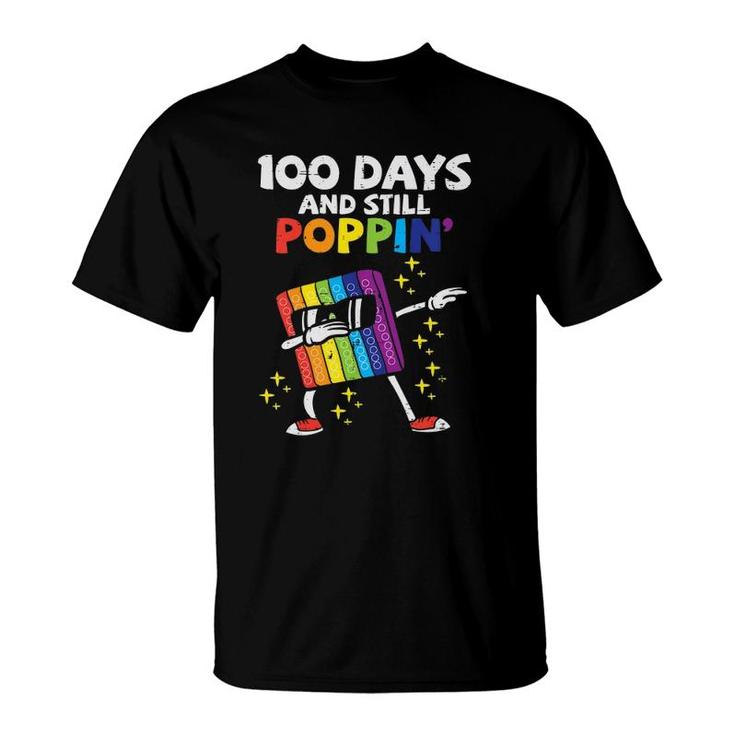 Kids 100 Days And Still Poppin' 100Th Day Of School Boys T-Shirt