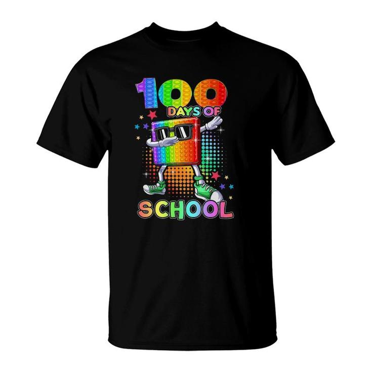 Kids 100 Days Of School 100Th Day Of School Dabbing Fidget Toys T-Shirt