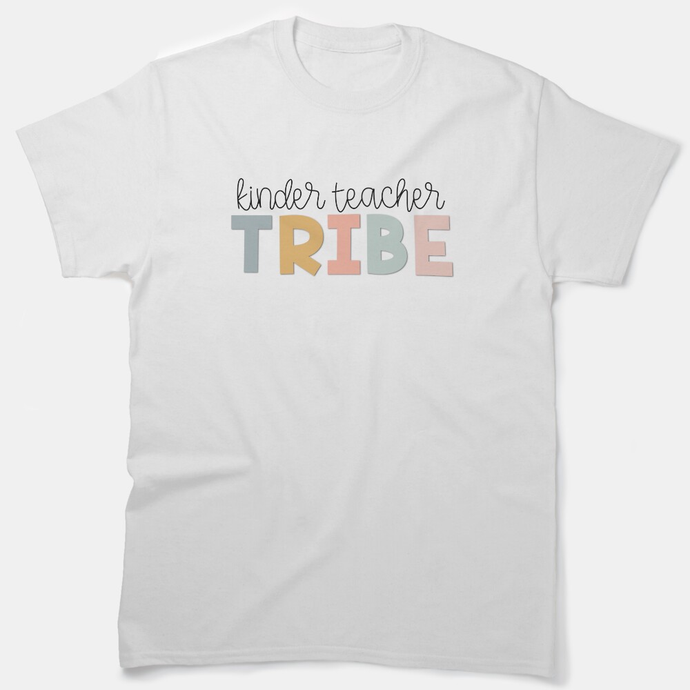Kinder Teacher Tribe Muted Pastels Classic T-Shirt