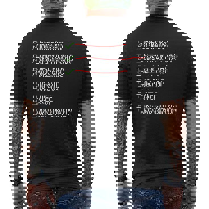 Kindergarten Elementary School Middle School 2023 Graduation Men'S Back Print T-Shirt