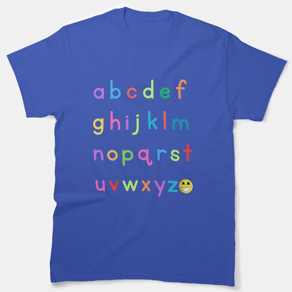 Kindergarten Shirt With Lower Case Alphabet Letters Classic T-Shirt