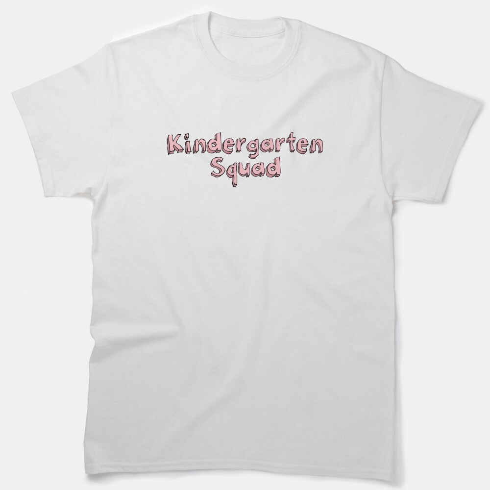 Kindergarten Squad Block Letters Design For Teachers Classic T-Shirt