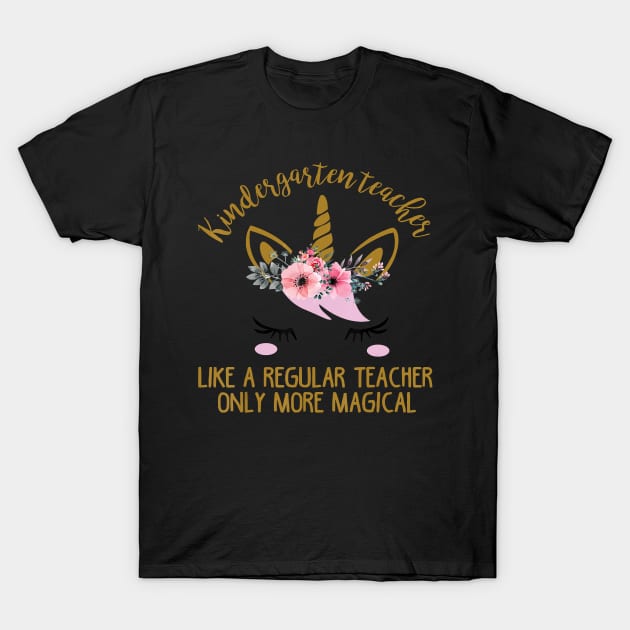 Kindergarten Teacher Cute Unicorn Gift T-Shirt T-Shirt