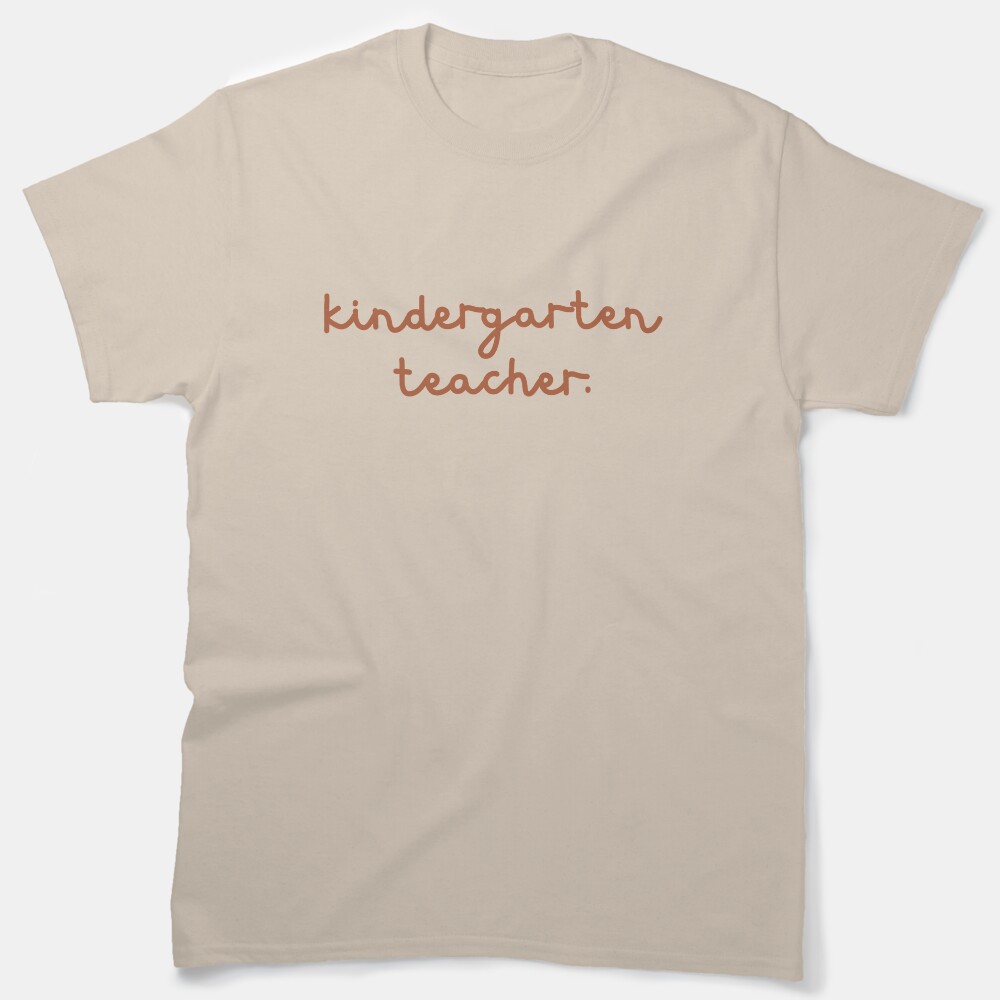 Kindergarten Teacher Minimalist Cursive Classic T-Shirt