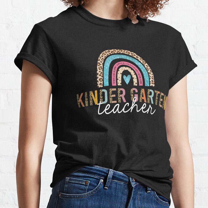 Kindergarten Teacher Rainbow Classic T-Shirt