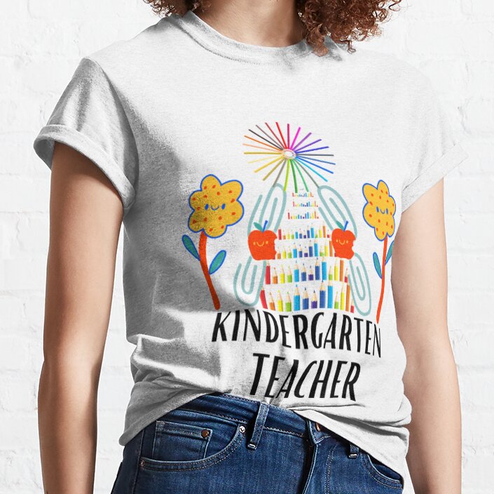 Kindergarten Teacher Simple Cute Design Classic T-Shirt