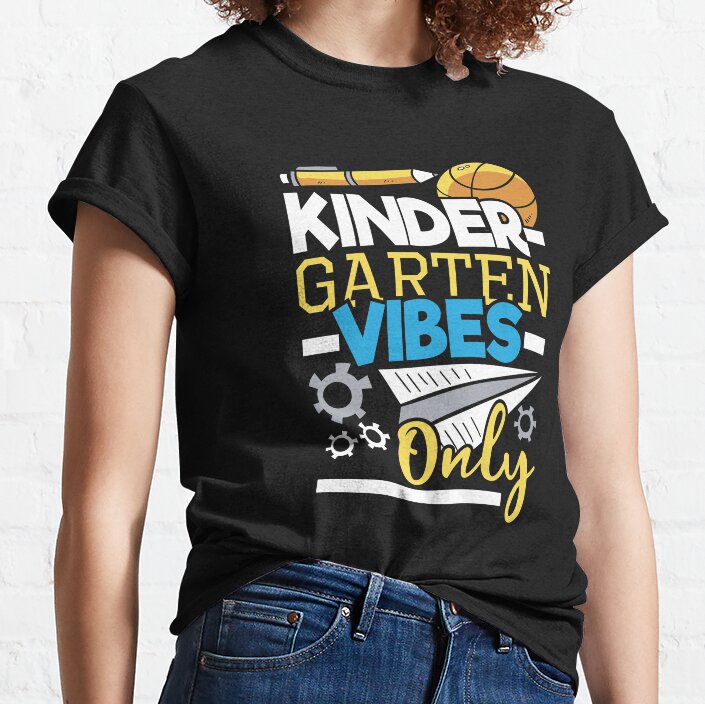 Kindergarten Vibes Only Funny Boy Elementary School Student Classic T-Shirt