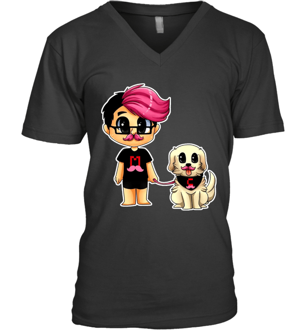 Kingdiny Women's Markiplier And Dog Vneck Markiplier Tee