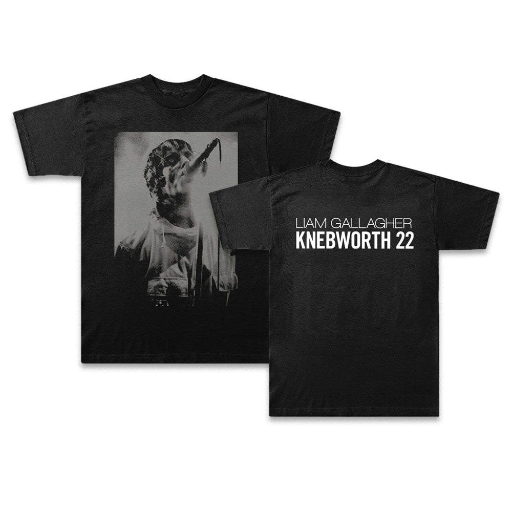 Knebworth 22 Live Photo T-Shirt Black, Classic Style T-Shirts, Premium New Shirt