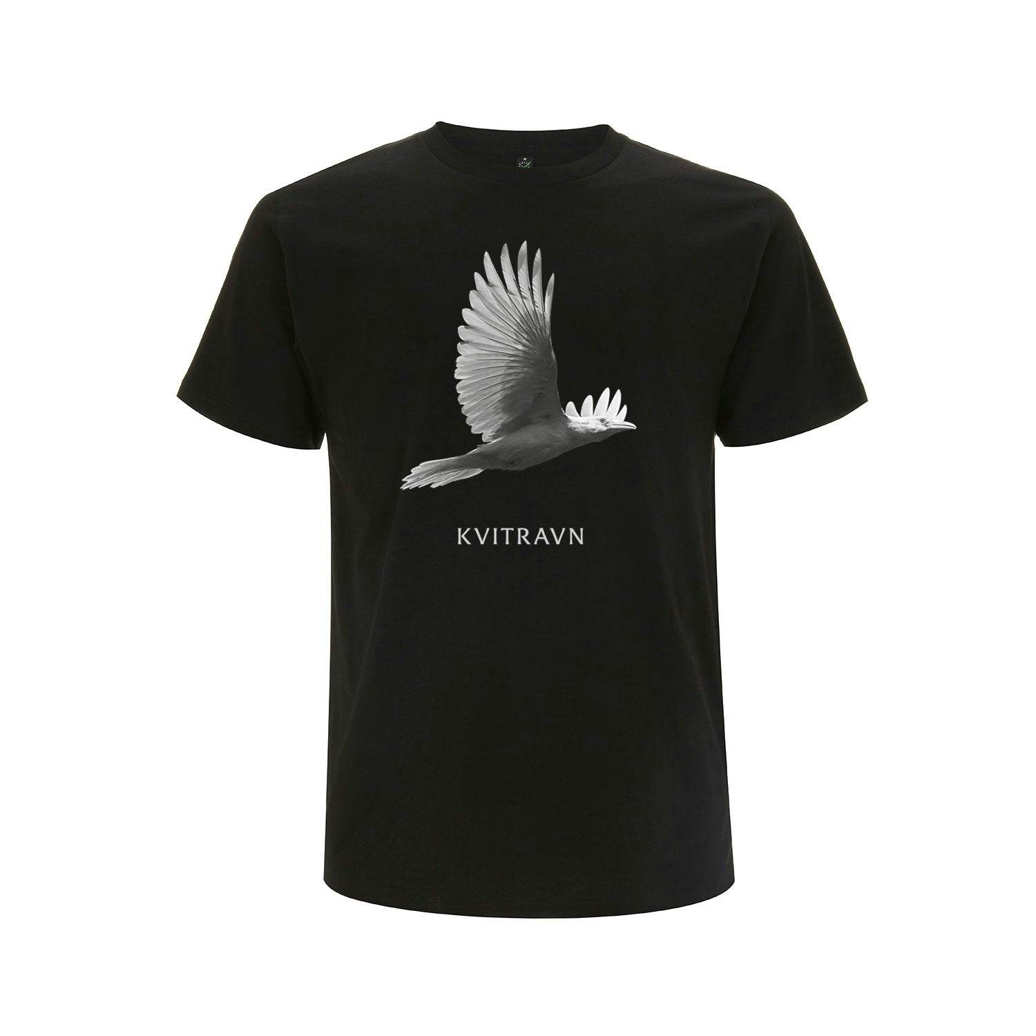 Kvitravn - First Flight Of The White Raven (Black) T-Shirt, Classic Style T-Shirts, Premium New Shirt