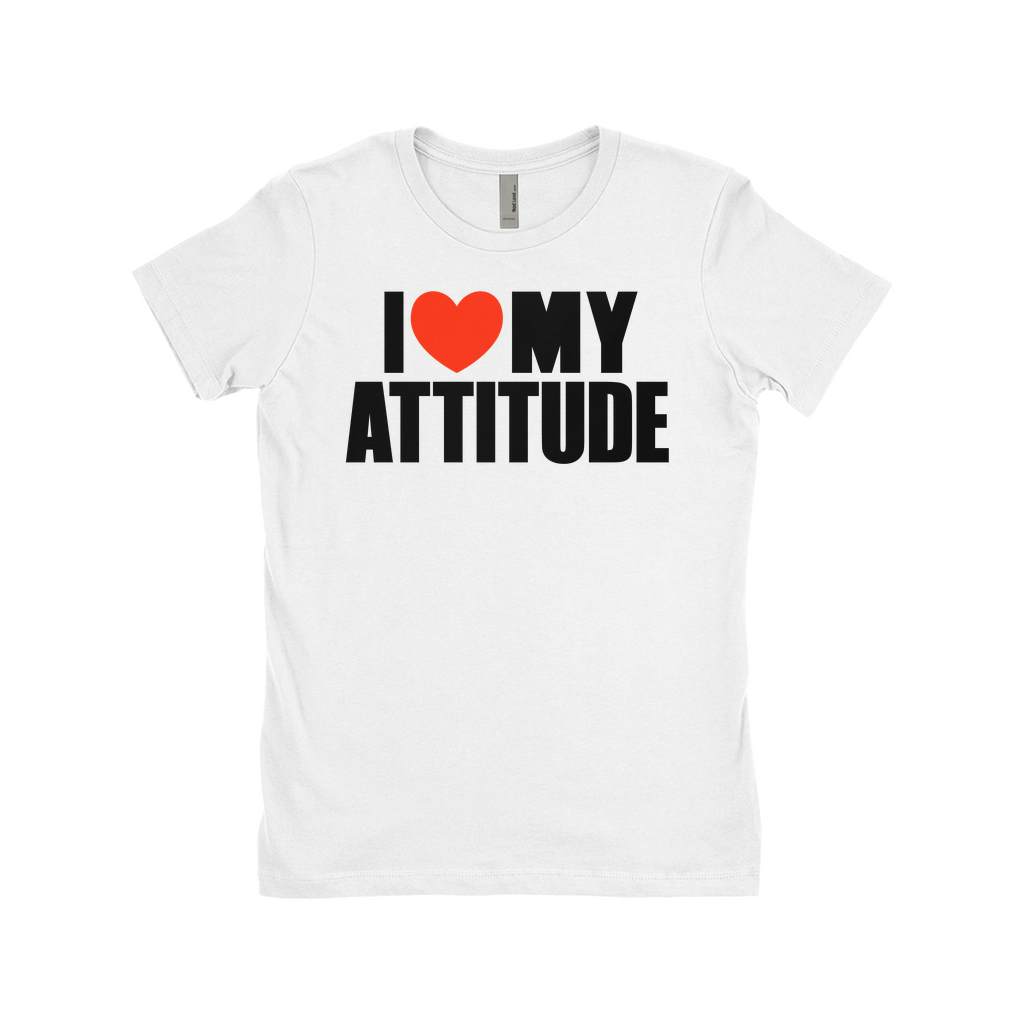 Ladies' Boyfriend I Love My Attitude Worn By Shirt, Classic Style T-Shirts, Premium New Shirt