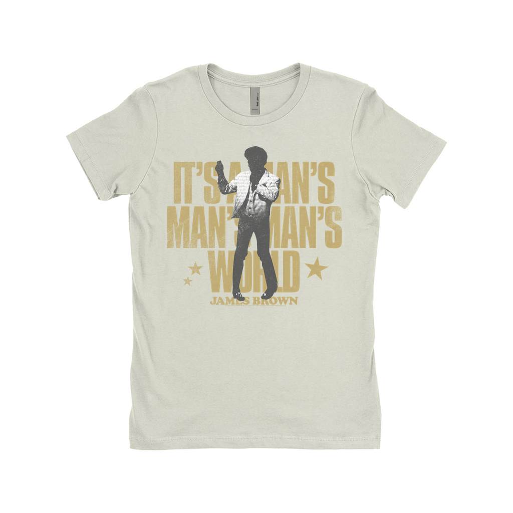 Ladies' Boyfriend Man'S World Dancing Distressed Shirt, Classic Style T-Shirts, Premium New Shirt