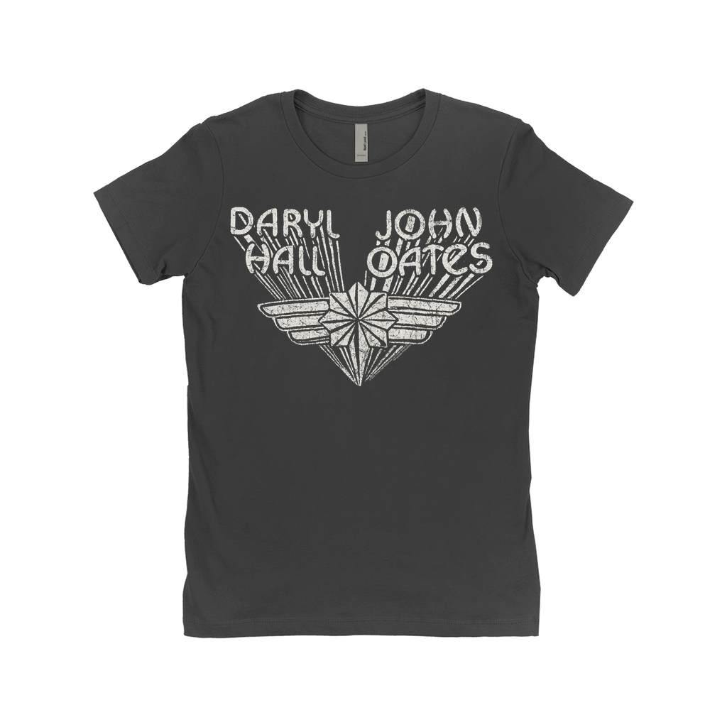 Ladies' Boyfriend White Wings Logo Distressed Shirt, Classic Style T-Shirts, Premium New Shirt