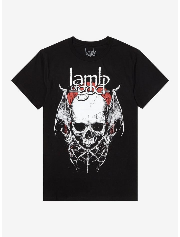 Lamb Of God Winged Skull Premium Tee, Classic Style T-Shirt
